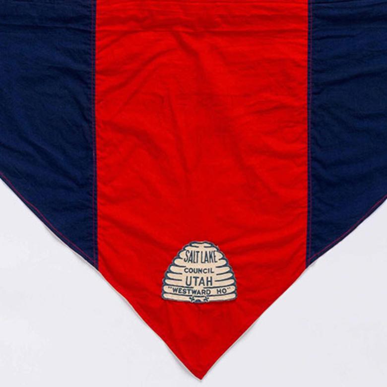 Neckerchief worn by Scout leader ElRay L. Christiansen, who later became a General Authority, from the Salt Lake Council