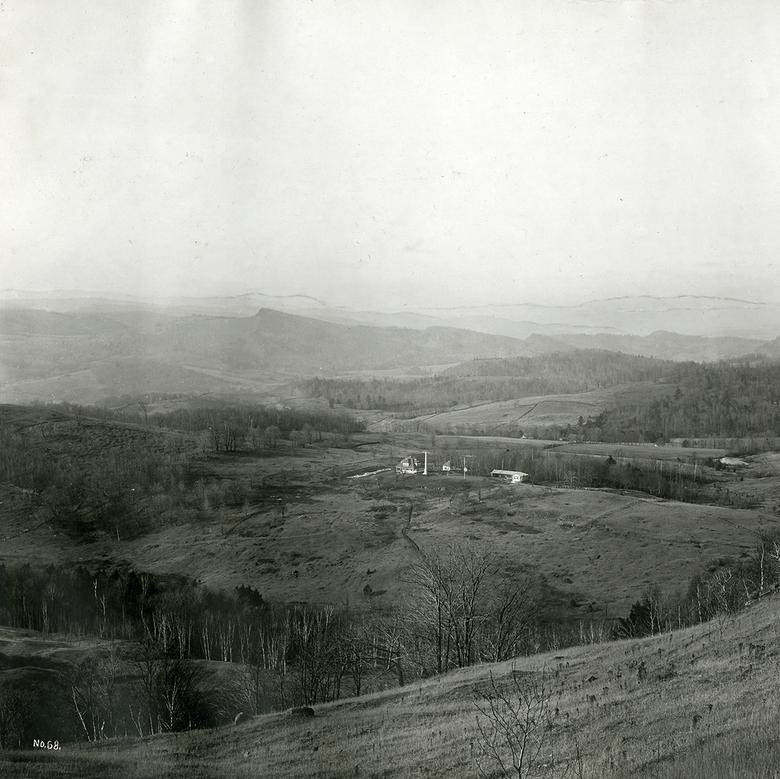 “Birdseye view of Joseph Smith's birthplace, Sharon, Windsor county, Vermont,” by George E. Anderson