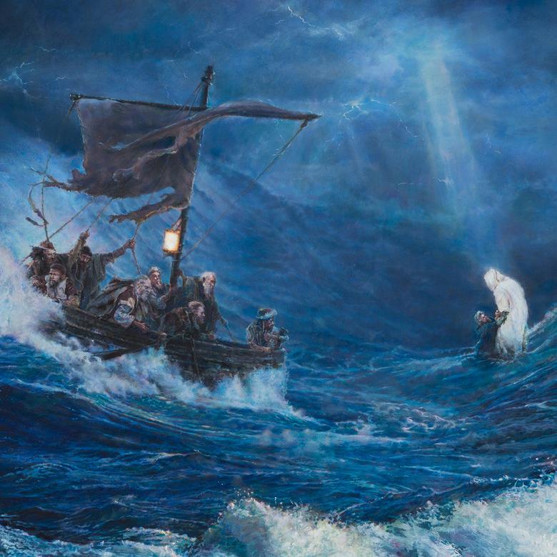 An oil painting by Kelly Lane Pugh depicting the saving power of our Redeemer.