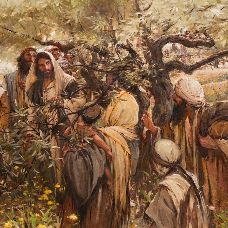 An oil painting by Walter Rane depicting the sacrifice required of Christ's disciples.
