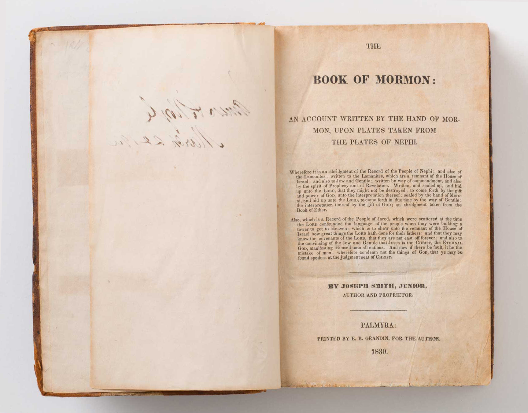 Buch Mormon, Erstausgabe, 1830