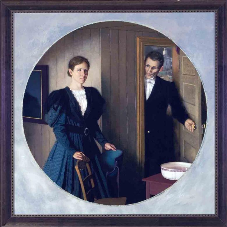 Jerusha Barden Smith and Her Husband, Hyrum, 1836
