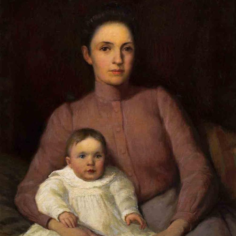 Portrait Of Harriet Richards Harwood And Daughter June