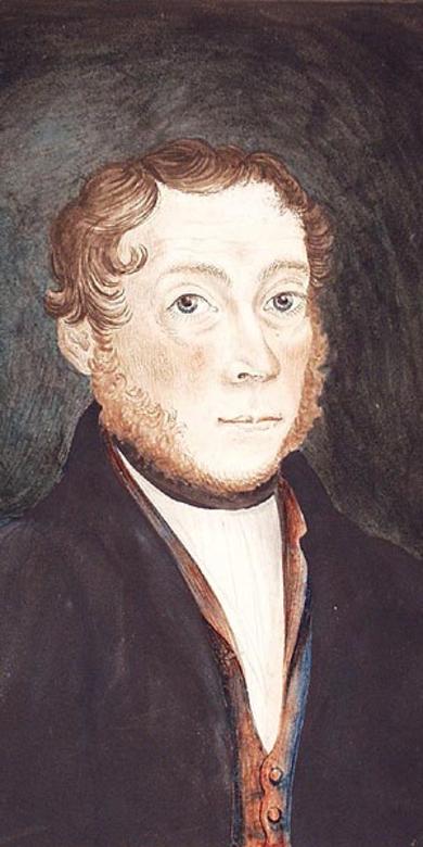 Portrait of a Man with Curly Hair